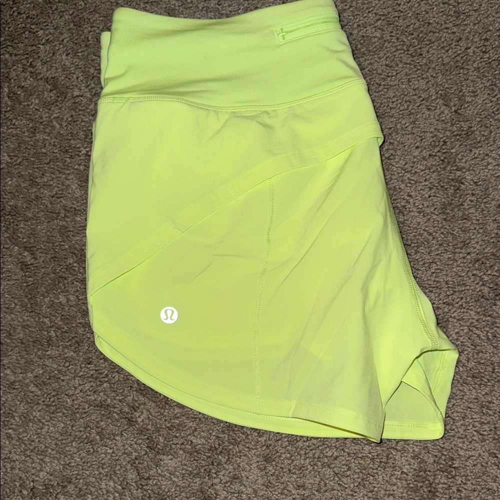 lululemon athletica Asymmetrical Athletic Skort in Neon Yellow